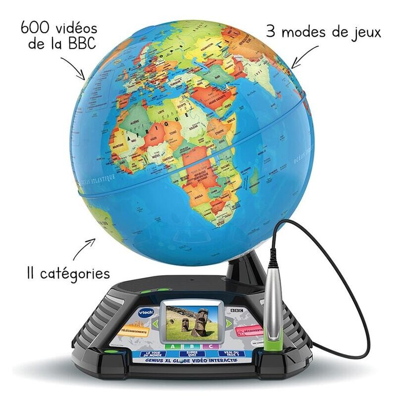 Genius XL - Globe vidéo  map monde interactif vtech