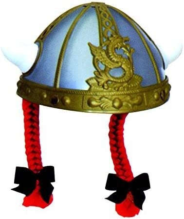 Casque d'Obélix en plastique pour carnaval. etc.