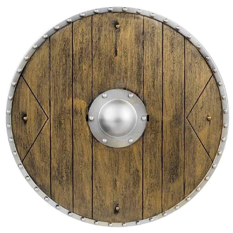 Bouclier de viking  rond en plastique, pour carnaval, soirée déguisée, anniversaire, etc.