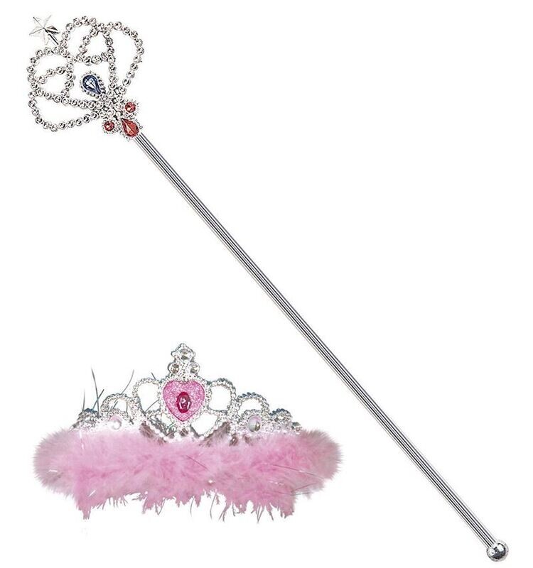 Couronne diadème et baguette magique, pour le carnaval, anniversaire, etc.