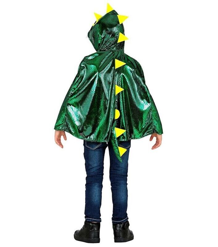 Costume Cape verte de  dragon 3 à 5 ans (déguisement) Carnaval, anniversaire.