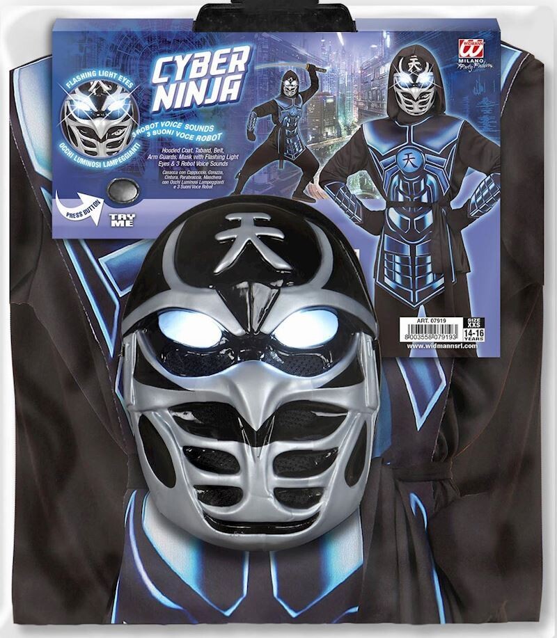 Costume/déguisement Cyber Ninja avec yeux lumineux et sons taille 140cm