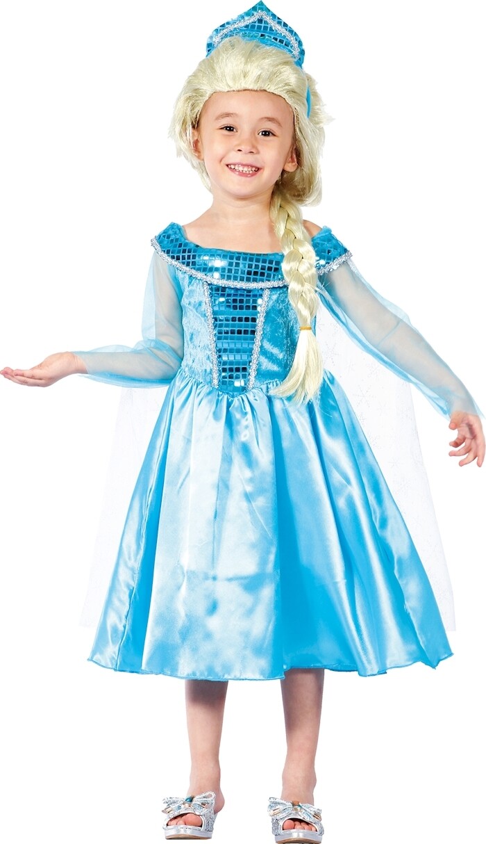 Princesse robe bleu 3-4 ans 3 pcs., tiare, robe, cape