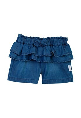 Short en jeans avec volant