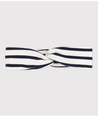 Bandeau rayé marine Petit Bateau