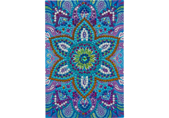 Blue Mandala, 10x15cm Crystal Art Card