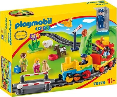 Train avec passagers et circuit Playmobil 1-2-3