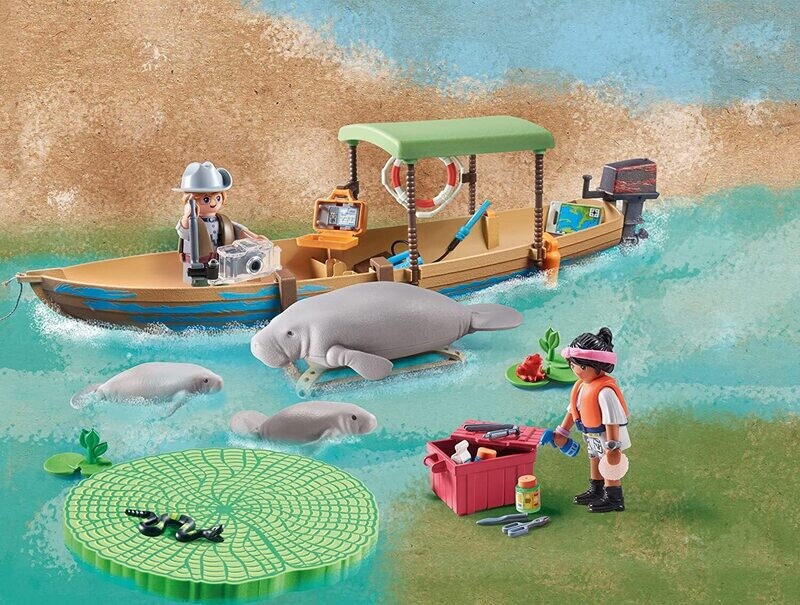 Wiltopia - Pirogue et lamantins Playmobil