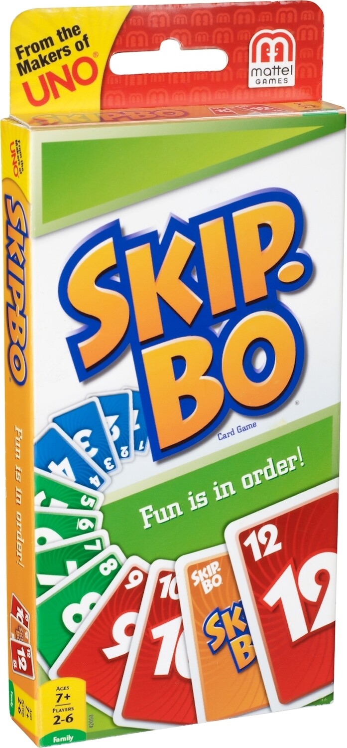 Skip-Bo jeu, d/f/i dès 7 ans, 2-6 joueurs, jeu de stratégie