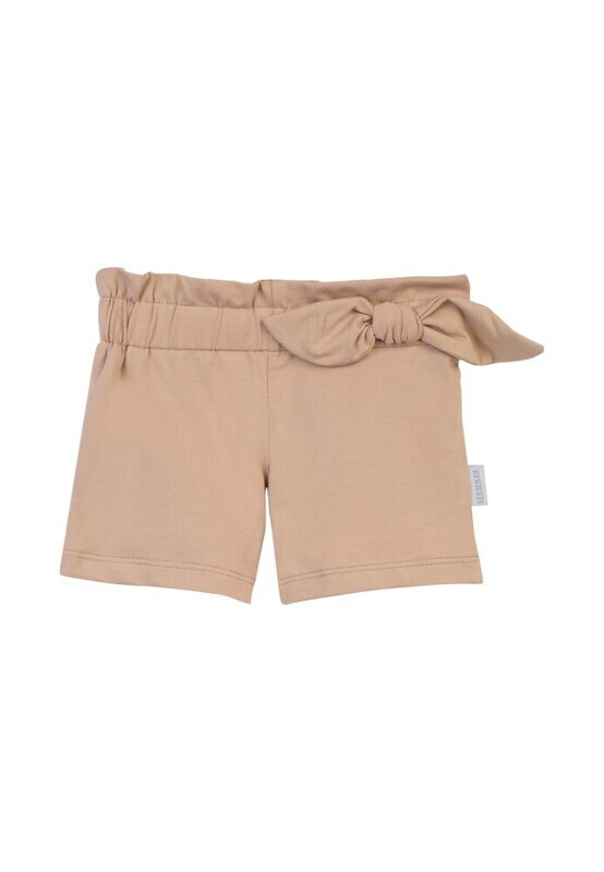 Short beige avec noeud déco à la ceinture élastique