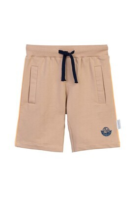 Short bermudas beige avec taille élastique