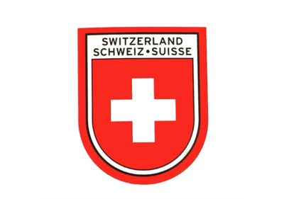 Autocollant écusson avec Croix Suisse 6.6 cm
