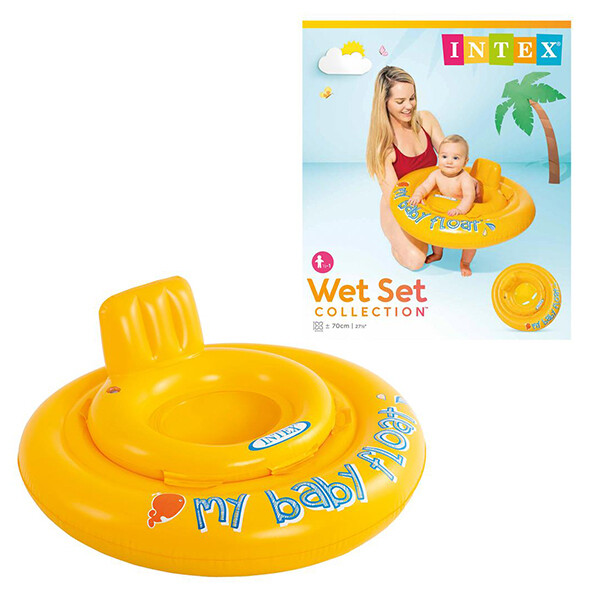 Bouée de sécurité,  Baby Float jaune pour bébé-enfants 6-12 mois max. 11kg
