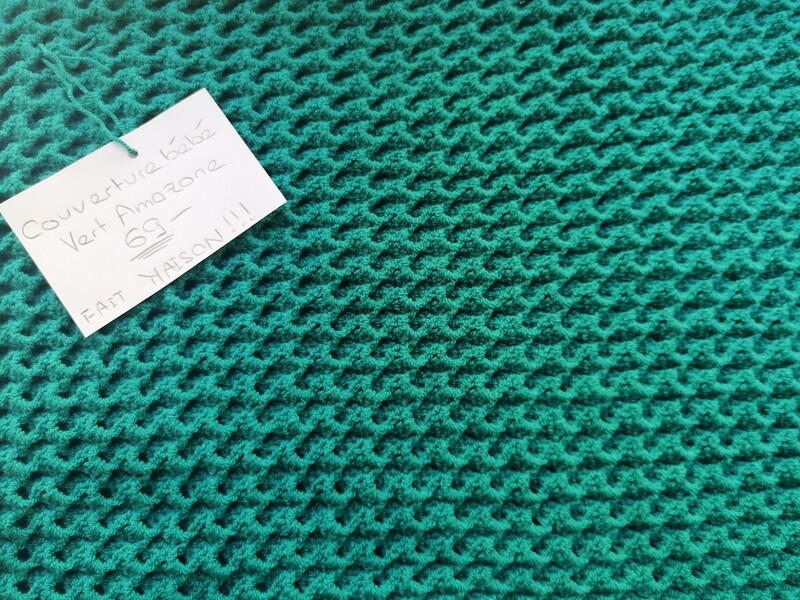 Petite couverture couleur Vert Amazone FAIT MAISON!!!