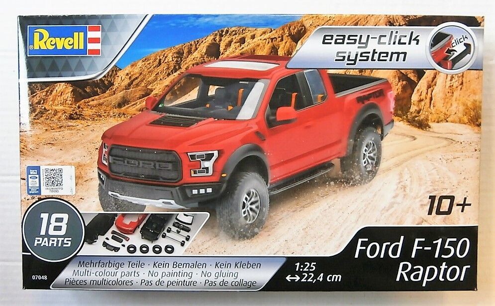 REVELL 1/25 07048 Voiture FORD F-150 RAPTOR, maquette à encliqueter,
easy-click system