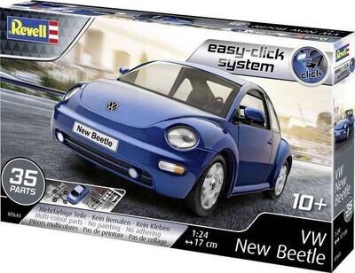 VW voiture NEW BEETLE Easy Click 1/24 – Revell 07643, maquette à encliqueter. easy-click system
