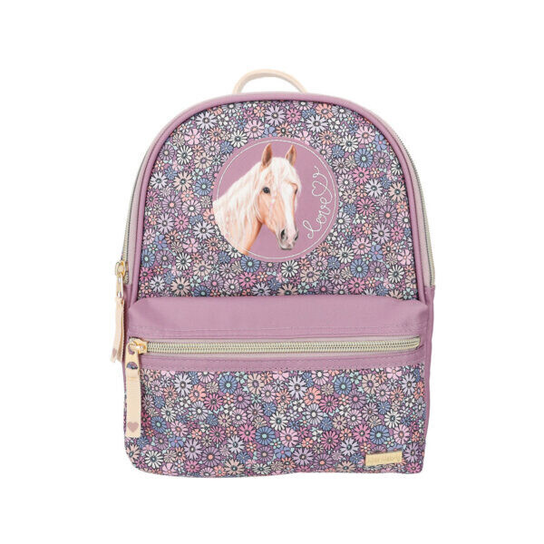 Sac à dos violet fleuri Miss Melody cheval