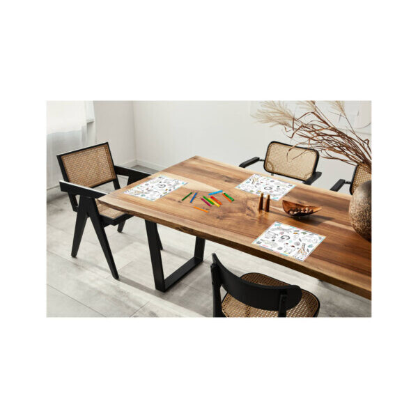 Set de table à colorier Animaux de la jungle, 6 pièces, pour anniversaire