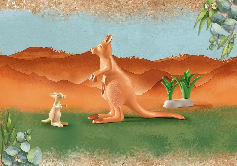 Wiltopia - Kangourou et bébé Playmobil