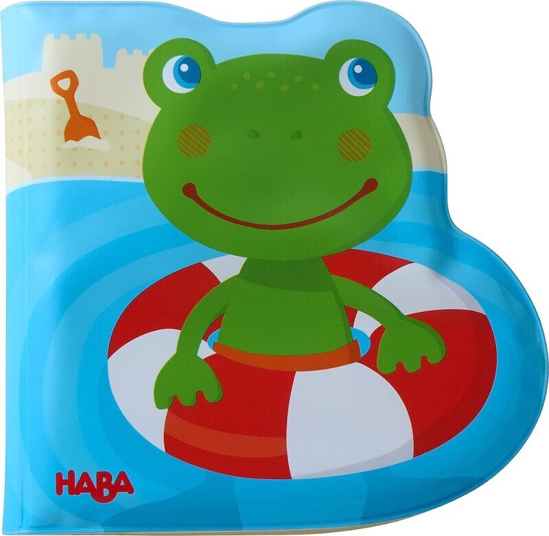 Livre de bain A la plage Haba, avec grenouille, etc.