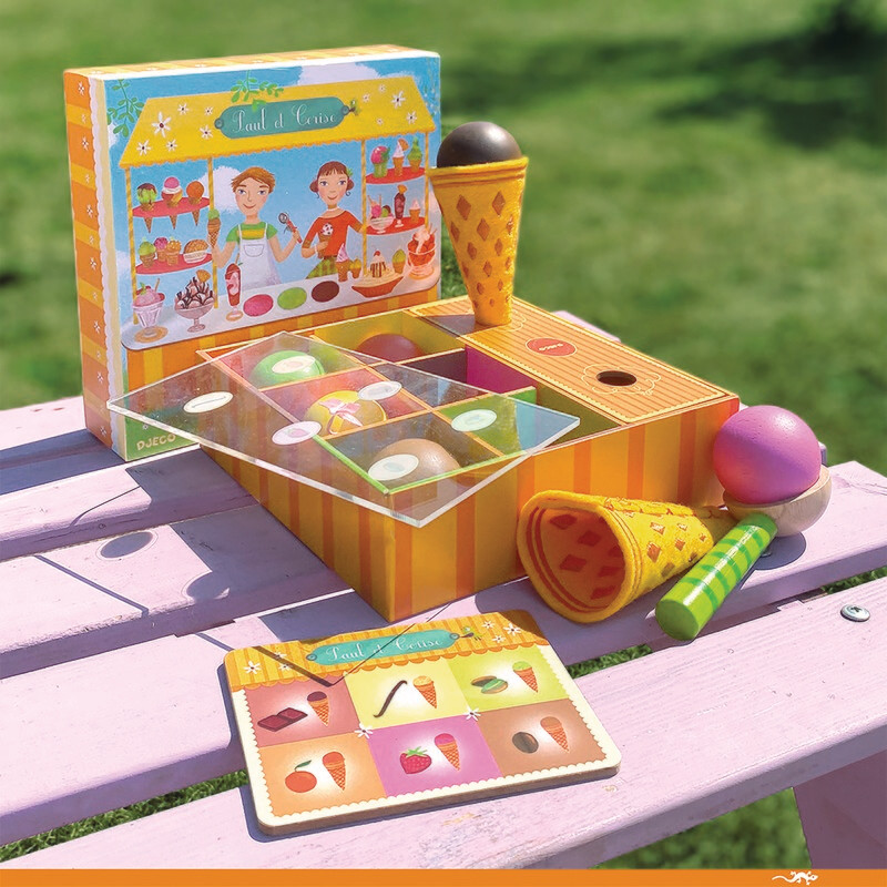 Jouets d'imitation en bois les glaces de Paul et Cerise, dinette Djeco