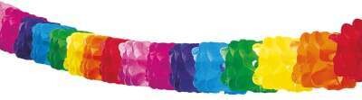 Guirlande fantaisie multicolore, 6 m papier Honolulu, pour anniversaire, soirée, etc.