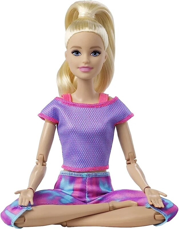 Barbie Poupée yoga articulée avec 22 articulations, 29 cm, dès 3 ans