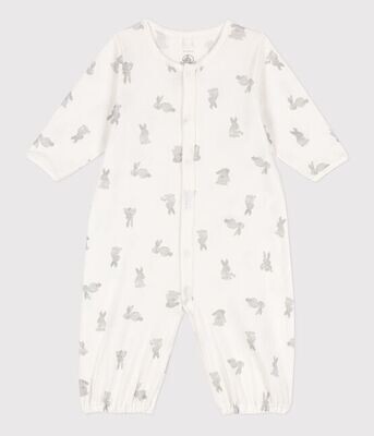 Combisac pyjama imprimé lapins en coton Petit Bateau