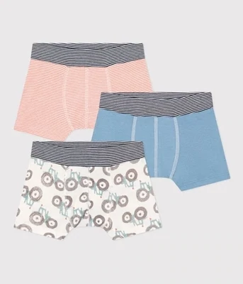 Lot de 3 boxers tracteur en coton petit garçon  Petit Bateau