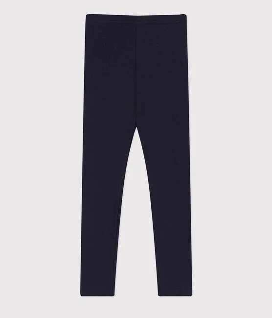 Petit Bateau Leggings bleu marine en coton