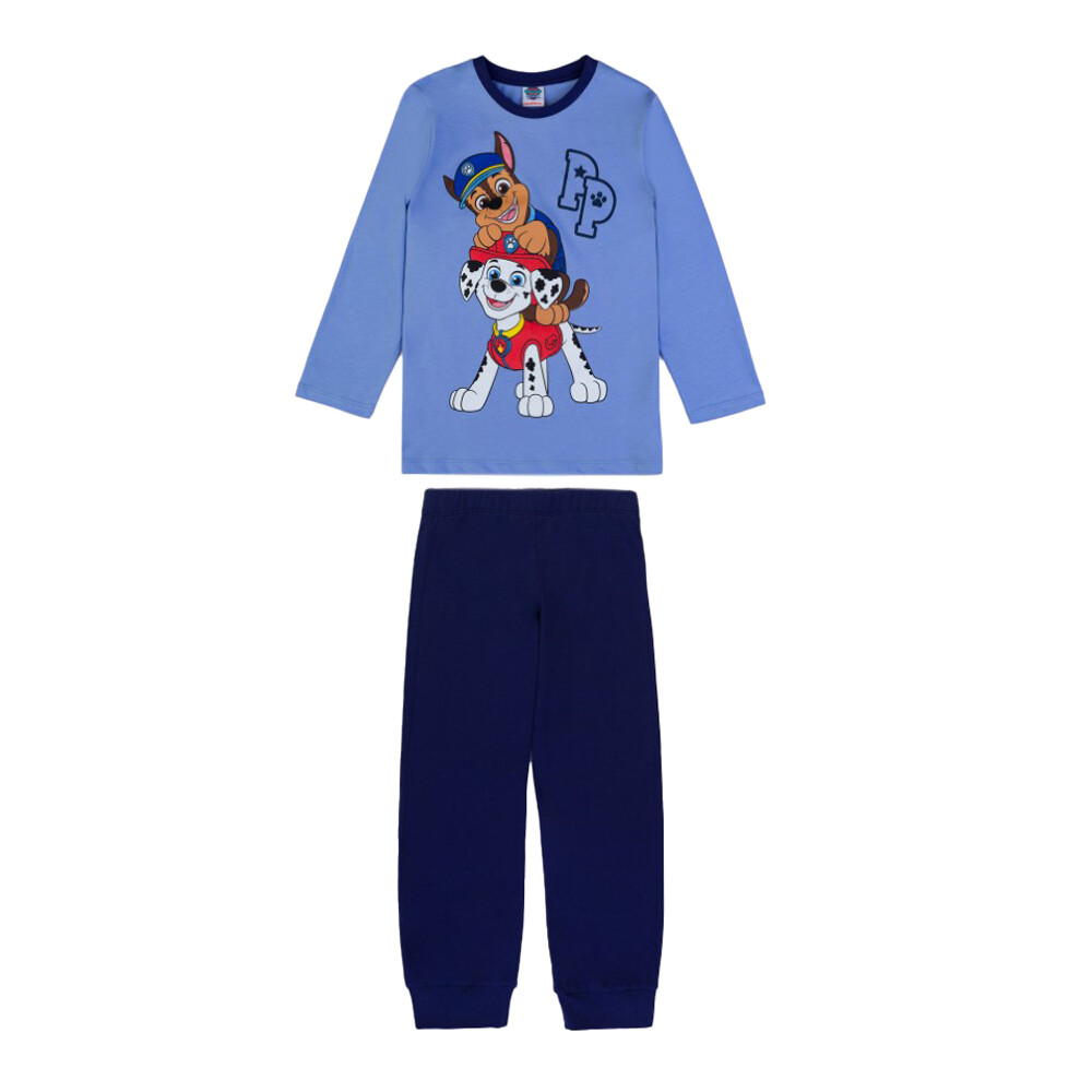 Pyjama Pat Patrouille, bleu marine et bleu pervenche imprimé des personnages