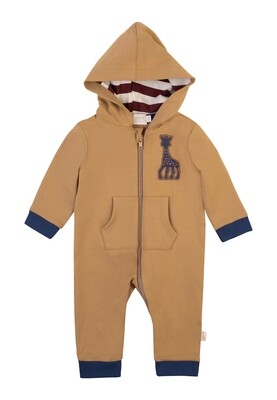 Combinaison brune peanut avec capuchon et poche centrale, Sophie la Girafe