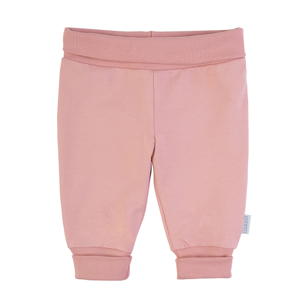 Pantalon jersey rose poudré avec taille élastique pour plus de confort