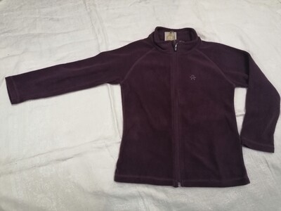Jaquette en microfibre couleur aubergine violette, avec 2 poches à l&#39;avant