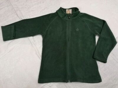 Jaquette en microfibres couleur vert sapin, avec 2 poches à l&#39;avant