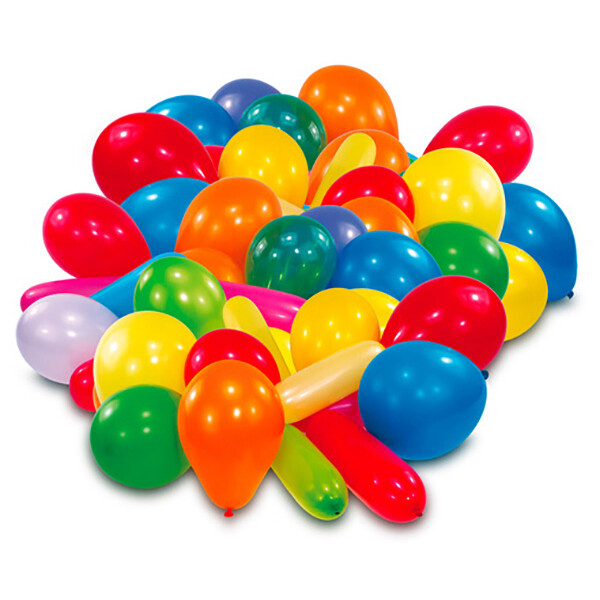 50 ballons couleurs et formes assortis