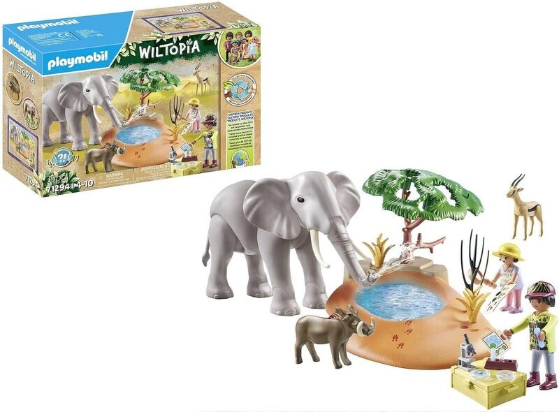 Wiltopia - Explorateurs avec animaux de la savane Playmobil