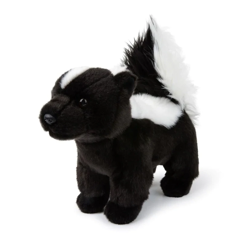 Peluche WWF moufette, putois noir et blanc 27 cm