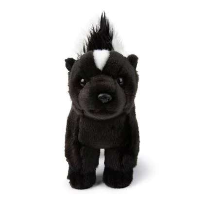Peluche WWF moufette, putois noir et blanc 27 cm