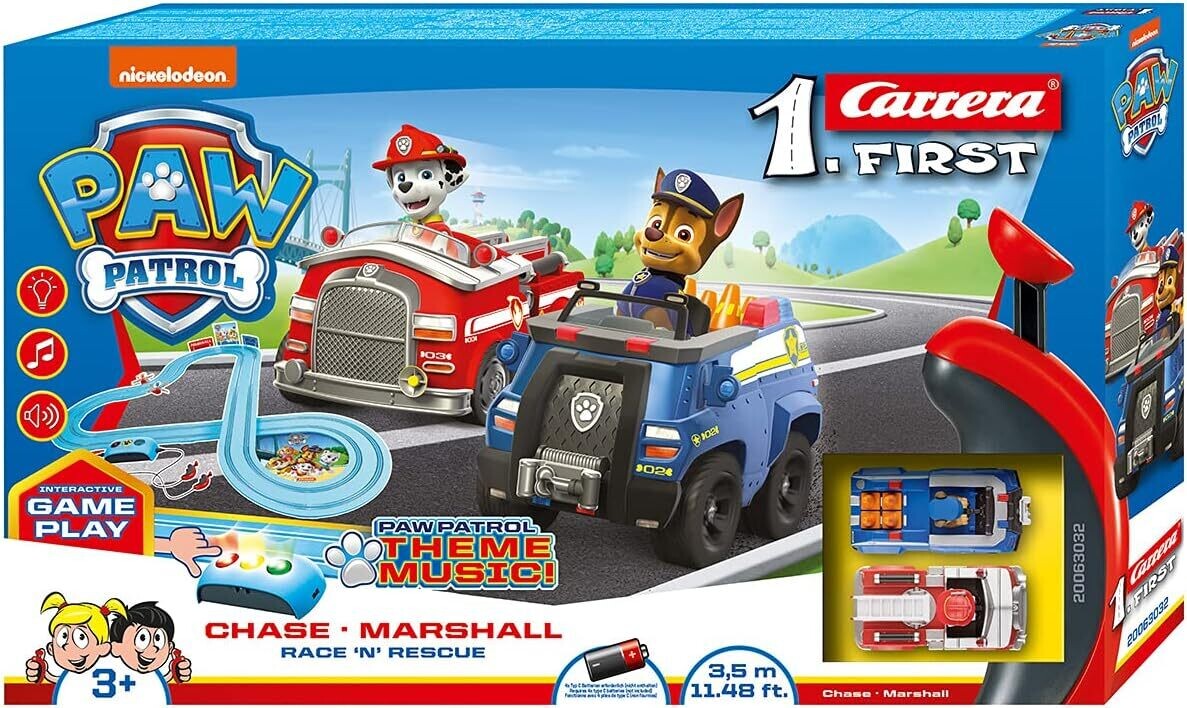 Carrera circuit de voitures MY FIRST Paw Patrol Race &amp; Rescue 3.5 m - Chase &amp; Marshall