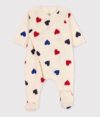 Pyjama avec trio de coeurs Petit Bateau