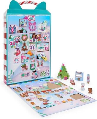 Gabby et la Maison Magique - Gabby's Dollhouse - Calendrier de l’avent 2023 pour Noël Avec 24 Surprises, Figurines et Accessoires - Dessin Animé Gabby Et La Maison Magique