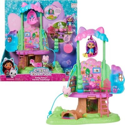Gabby et la Maison Magique - Gabby's Dollhouse - Playset Cabane Fée Minette - 2 Figurines + Accessoires - Effets Lumineux - Dessin Animé Gabby Et La Maison Magique
