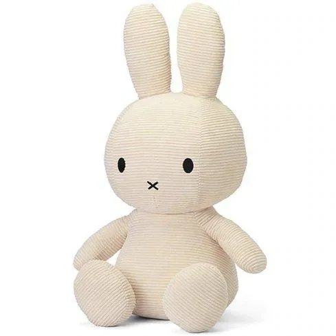 Miffy peluche lapin en velours corduroy blanc 70 cm