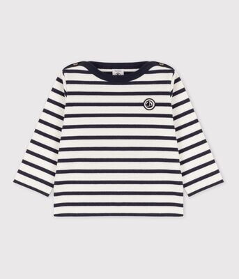 Marinière iconique rayée marine et blanc Petit Bateau