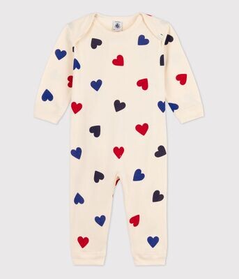 Dors-bien  pyjama sans pieds cœur bébé en coton Petit Bateau