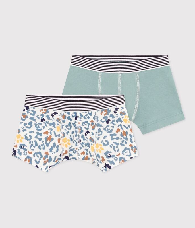 Lot de 2 boxers en coton petit garçon camouflage Petit Bateau