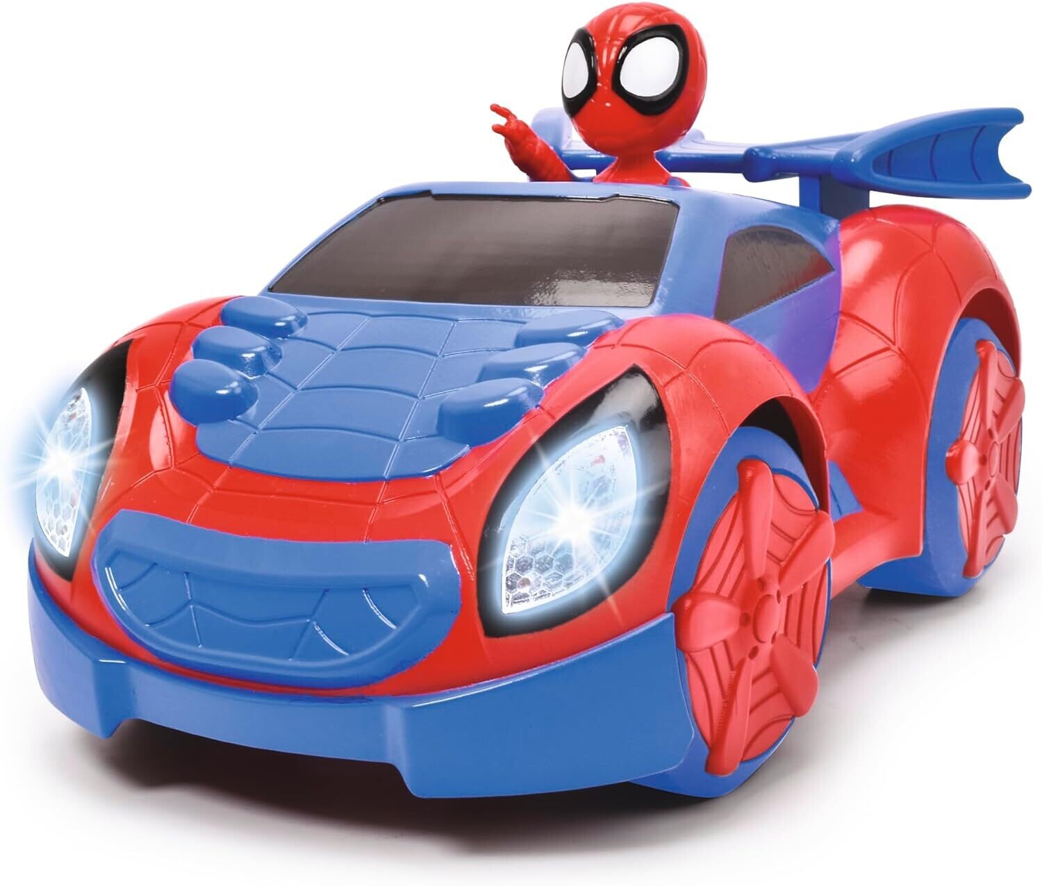 Marvel - RC Spiderman Racer 27cm - Voiture Radio-Commandée Fonction Turbo - Echelle 1/18ème - Recharge par Câble USB - Dès 3 ans
