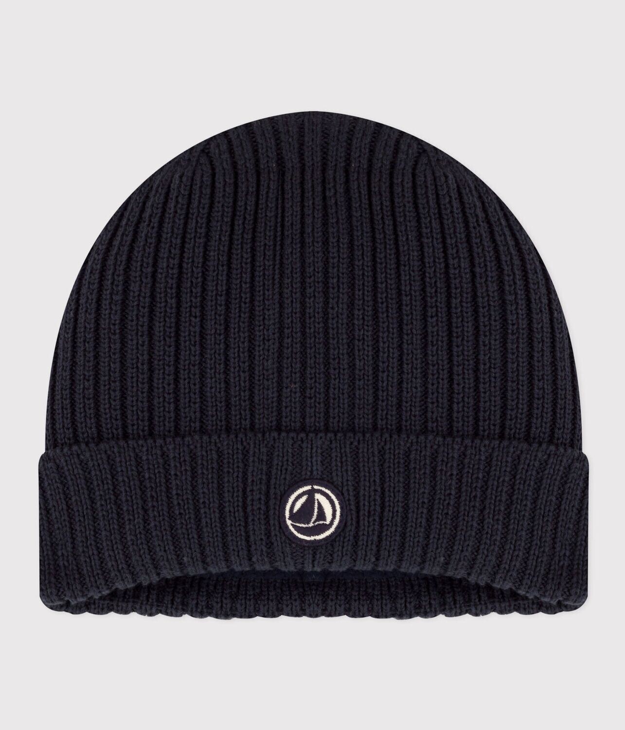 Bonnet en tricot doublé en polaire enfant garçon-fille Petit Bateau couleur marine smoking