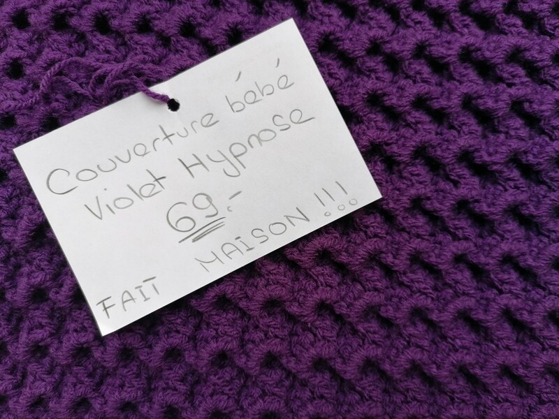 Petite couverture couleur Violette Hypnose FAIT MAISON!!!
